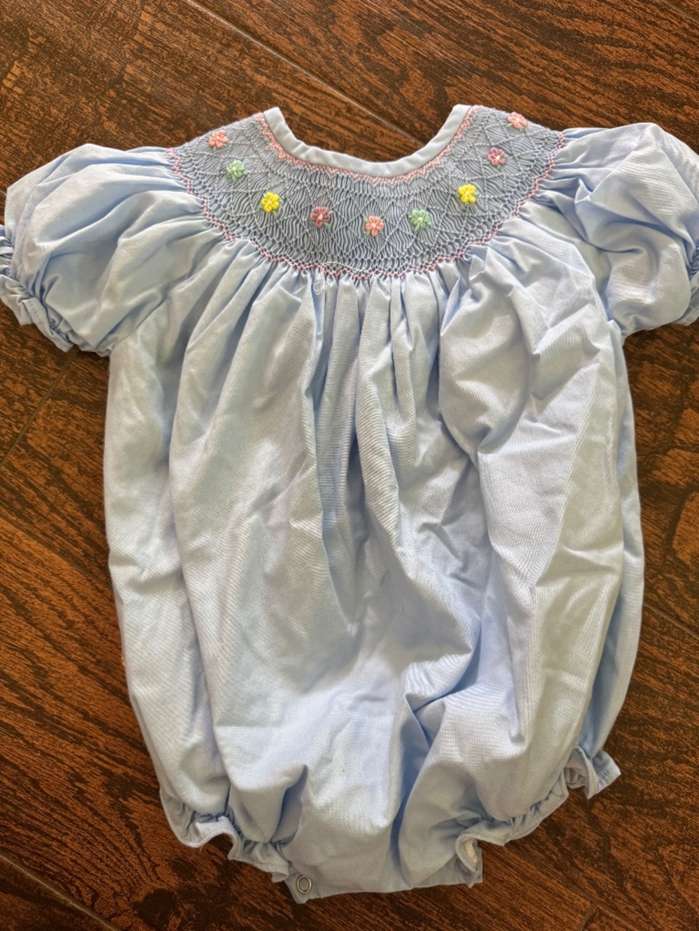 Baby Girls 9M Spring Smocked Bubble